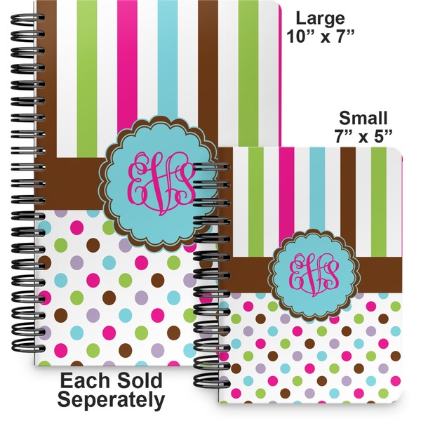 Stripes & Dots Spiral Journal - Comparison