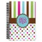 Stripes & Dots Spiral Journal Large - Front View