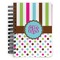 Stripes & Dots Spiral Journal Small - Front View