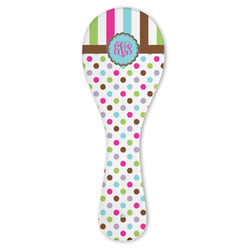 Stripes & Dots Ceramic Spoon Rest (Personalized)