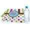 Stripes & Dots Sports Towel Folded with Water Bottle