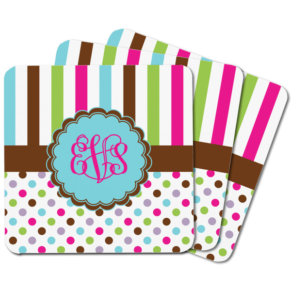 Stripes & Dots Square Fridge Magnet - MAIN