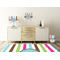 Stripes & Dots Square Wall Decal Wooden Desk