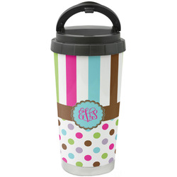 Stripes & Dots Stainless Steel Coffee Tumbler (Personalized)
