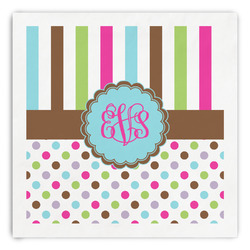 Stripes & Dots Paper Dinner Napkins (Personalized)