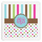 Stripes & Dots Paper Dinner Napkin - Front View
