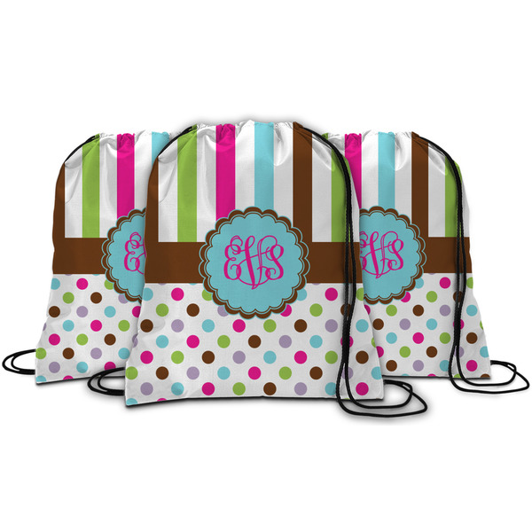 Stripes & Dots String Backpack - MAIN