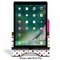 Stripes & Dots Stylized Tablet Stand - Front with ipad