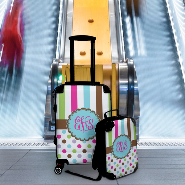 Stripes & Dots Suitcase Set 4 - IN CONTEXT