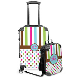 Stripes & Dots Kids 2-Piece Luggage Set - Suitcase & Backpack (Personalized)