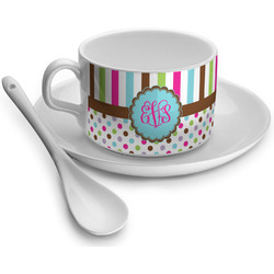 Stripes & Dots Tea Cup (Personalized)