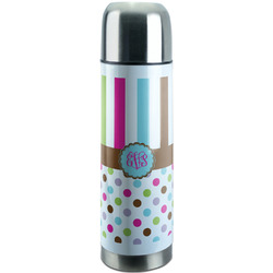 Stripes & Dots Stainless Steel Thermos (Personalized)