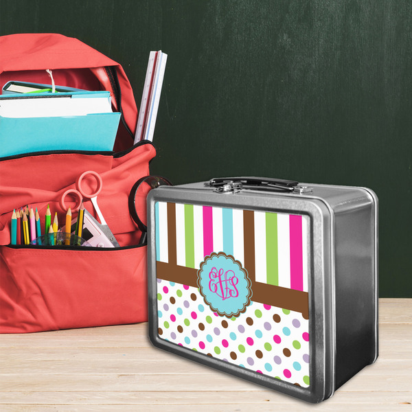 Stripes & Dots Tin Lunchbox - LIFESTYLE