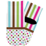 Stripes & Dots Toddler Ankle Socks (Personalized)