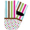 Stripes & Dots Toddler Ankle Socks - Single Pair - Front and Back