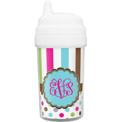 Stripes & Dots Toddler Sippy Cup (Personalized)