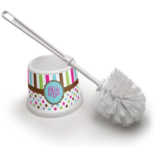 Custom Stripes & Dots Toilet Brush (Personalized)
