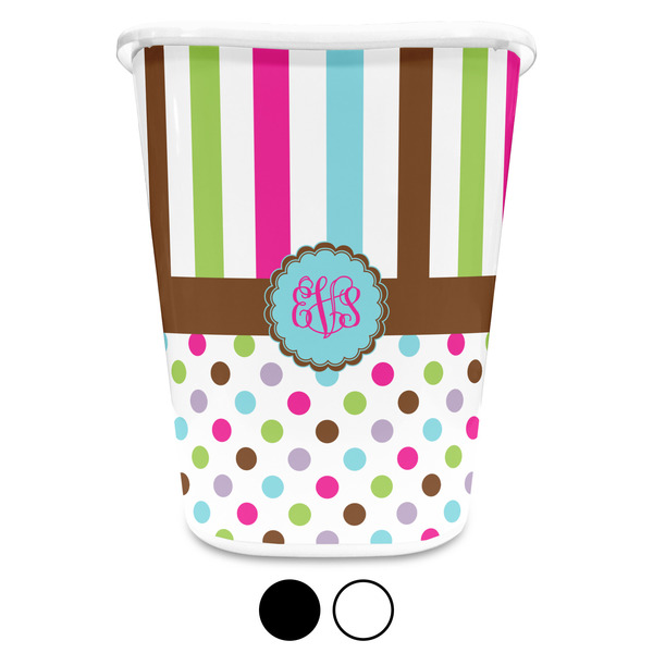 Stripes & Dots Custom Waste Basket