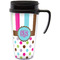 Stripes & Dots Acrylic Travel Mug with Handle (Personalized)
