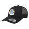 Stripes & Dots Trucker Hat - Black (Personalized)