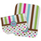 Stripes & Dots Two Rectangle Burp Cloths - Open & Folded