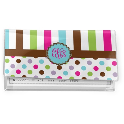 Stripes & Dots Vinyl Checkbook Cover (Personalized)