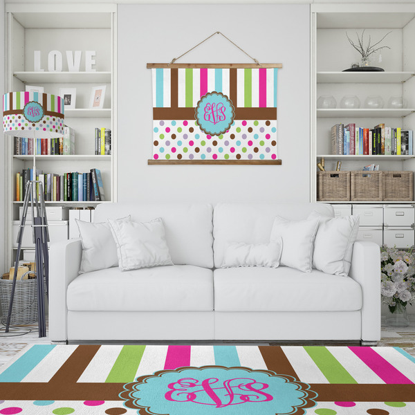 Stripes & Dots Wall Hanging Tapestry - IN CONTEXT