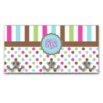Stripes & Dots Wall Mounted Coat Rack (Personalized)