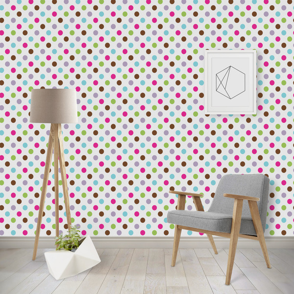 Custom Stripes & Dots Wallpaper & Surface Covering (Water Activated - Removable)