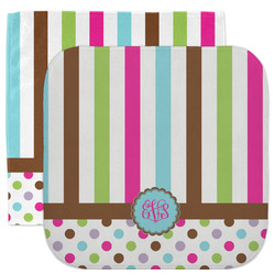 Stripes & Dots Facecloth / Wash Cloth (Personalized)
