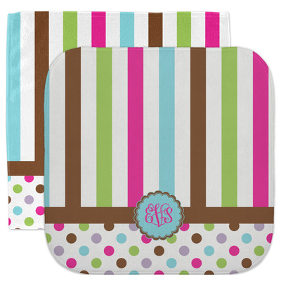 Stripes & Dots Facecloth / Wash Cloth (Personalized)