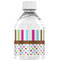 Stripes & Dots Water Bottle Label - Back View