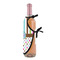 Stripes & Dots Wine Bottle Apron - DETAIL WITH CLIP ON NECK