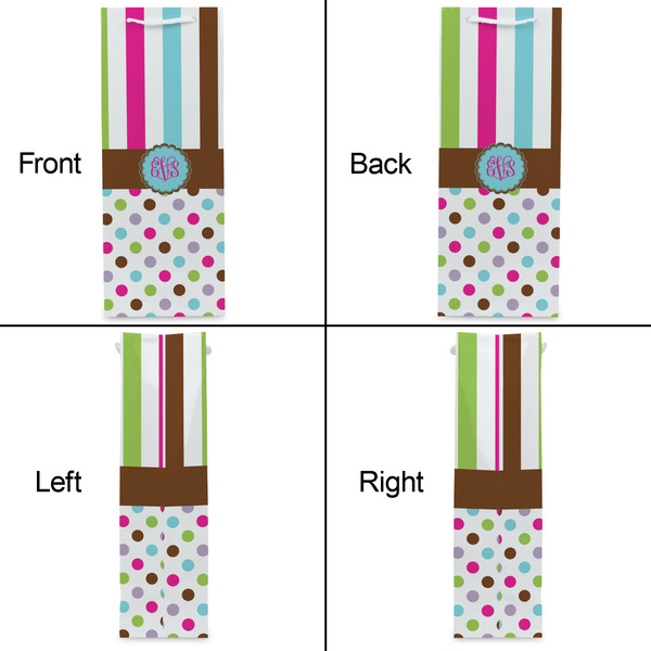 Stripes & Dots Wine Gift Bag - Gloss - Approval
