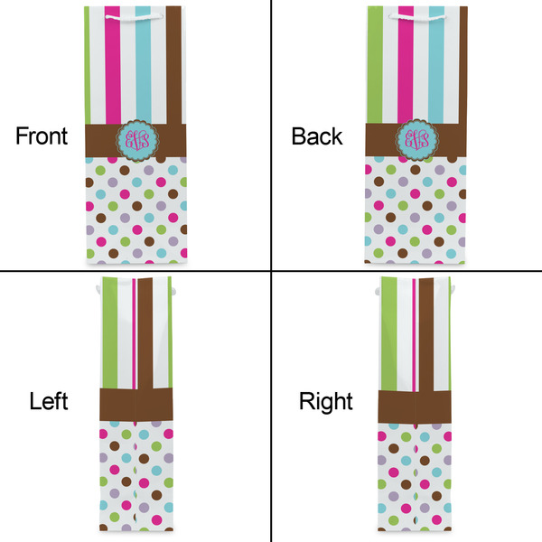 Stripes & Dots Wine Gift Bag - Matte - Approval