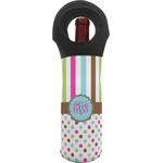 Stripes & Dots Wine Tote Bag (Personalized)