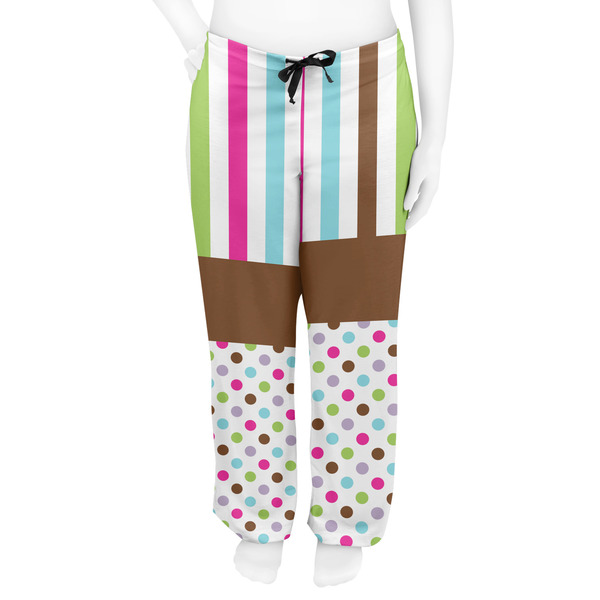 Stripes & Dots Women's Pj on model - Front