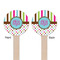 Stripes & Dots Wooden 6" Stir Stick - Round - Double Sided - Front & Back