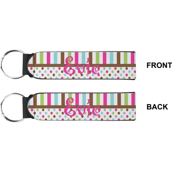 Stripes & Dots Wristlet (Front + Back)