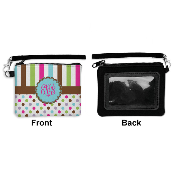 Stripes & Dots Wristlet ID Cases - Front & Back