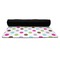 Stripes & Dots Yoga Mat Rolled up Black Rubber Backing