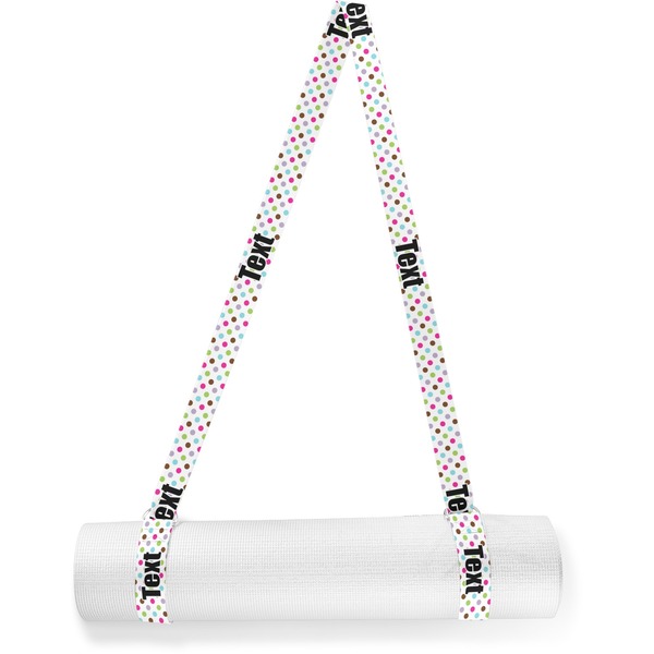 Custom Stripes & Dots Yoga Mat Strap (Personalized)