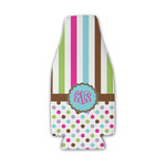 Stripes & Dots Zipper Bottle Cooler (Personalized)