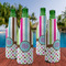Stripes & Dots Zipper Bottle Cooler - Set of 4 - LIFESTYLE