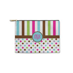 Stripes & Dots Zipper Pouch - Small - 8.5"x6" (Personalized)