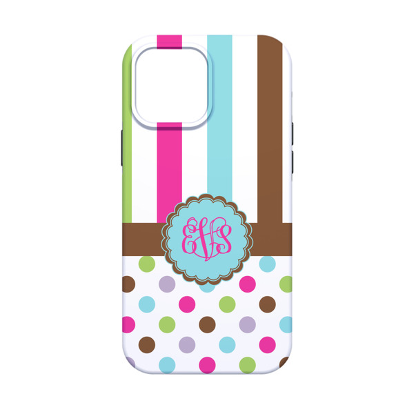 Stripes & Dots iPhone 13 Mini Tough Case - Back