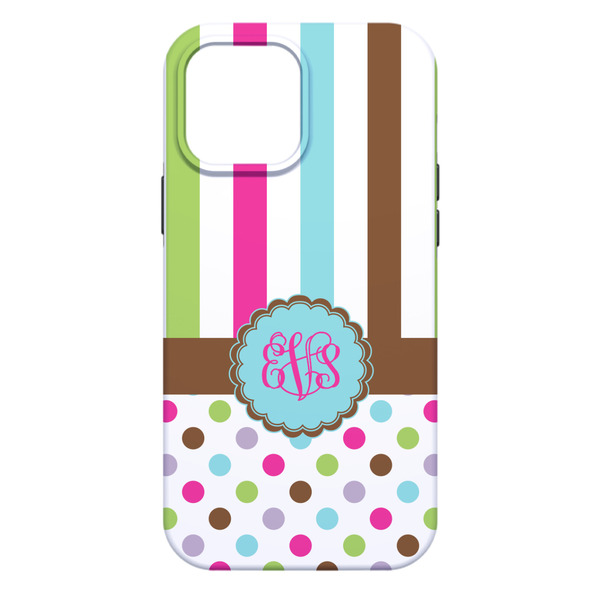 Stripes & Dots iPhone 13 Pro Max Tough Case - Back