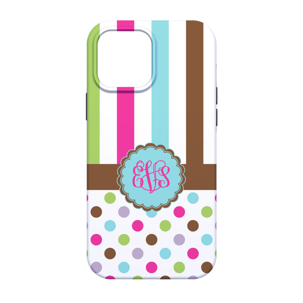 Stripes & Dots iPhone 13 Tough Case - Back