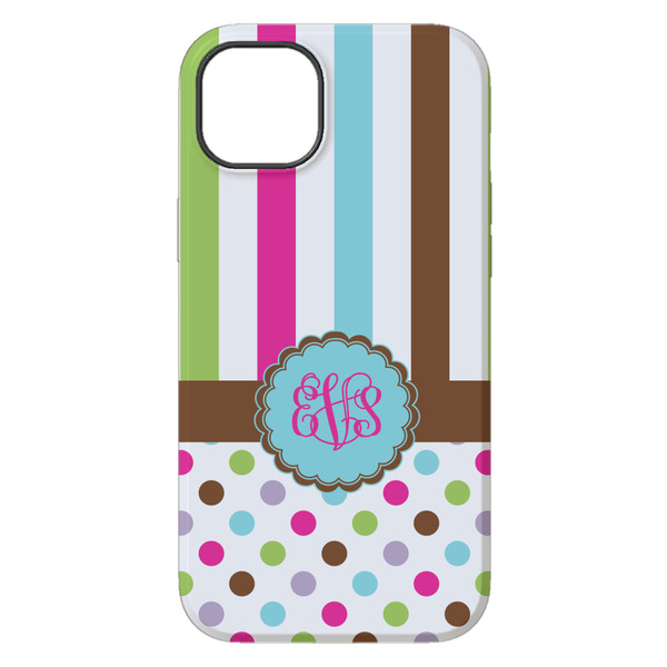 Stripes & Dots iPhone 14 Pro Max Tough Case - Back