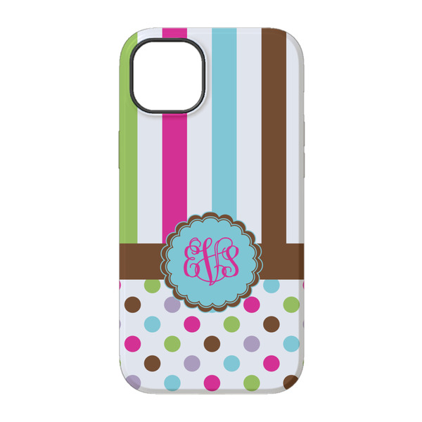 Stripes & Dots iPhone 14 Pro Tough Case - Back